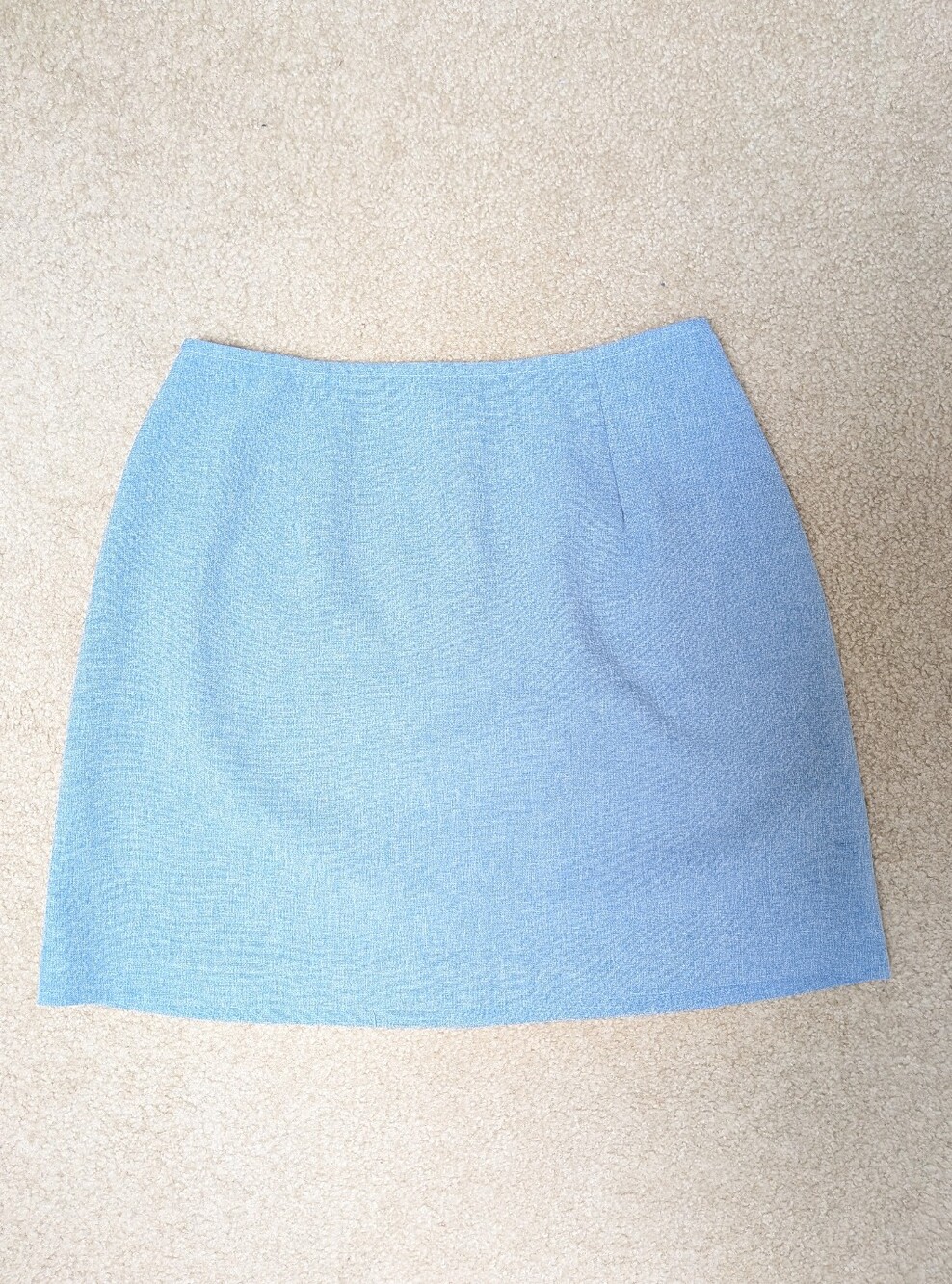 Vintage Light Blue Boxy Skirt Xs